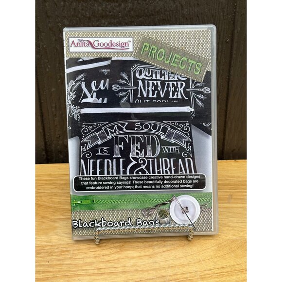 Anita Goodesign Projects:  Blackboard Bags Embroidery Design CD Hand Drawn - Picture 1 of 4